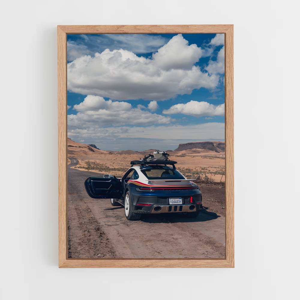 Poster Piste de Dakar – affiche Porsche (vue 4)